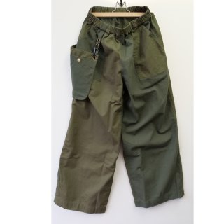 Re:VECTORWide bakerpants with sakoshKhaki/᡼䤤碌