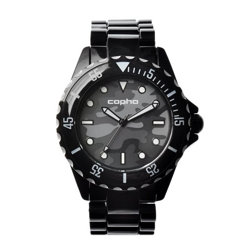 [メンズ] [レディース] 北欧デンマーク COPHA SWAGGER コプハ スワッガー ブラック×グレー ダイバーズデザイン プラスチック クォーツ腕時計