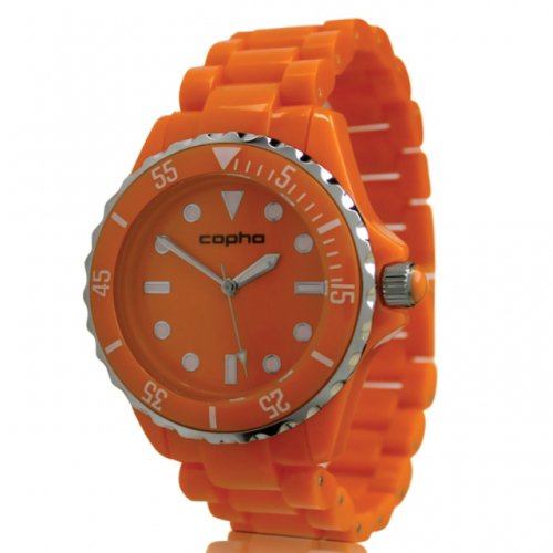 [メンズ] [レディース] 北欧デンマーク COPHA SWAGGER コプハ スワッガー オレンジ＆シルバー ダイバーズデザイン プラスチック クォーツ腕時計