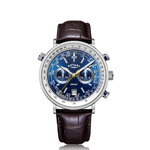 [メンズ] イギリス発 ROTARY HENLEY GS05235/05  ロータリー ヘンリー クロノグラフ パイロットウォッチ クォーツ腕時計 