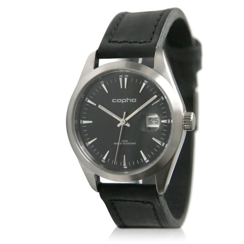 [メンズ] 北欧デンマーク COPHA BASIC TIME 40 コプハ ベーシックタイム40 ダンディストラップ ブラック×ブラック クォーツ腕時計