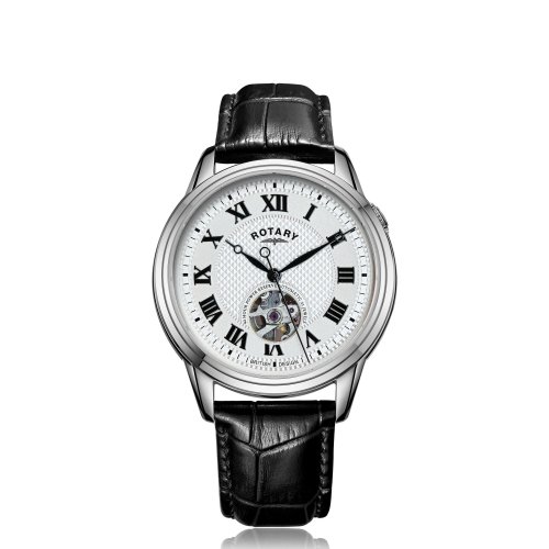  [メンズ] イギリス発 ROTARY CAMBRIDGE GS05365/70 ロータリー ケンブリッジ オープンハート スケルトン 自動巻き腕時計