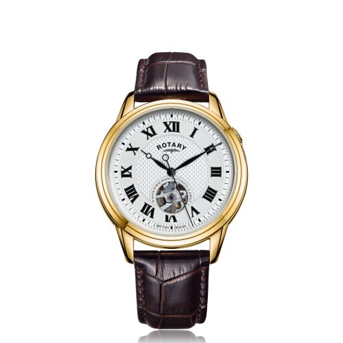  [メンズ] イギリス発 ROTARY CAMBRIDGE GS05368/70  ロータリー ケンブリッジ オープンハート スケルトン 自動巻き腕時計