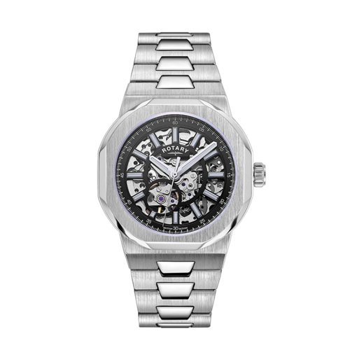 [メンズ] イギリス発 ROTARY REGENT GB05415/04  ロータリー リージェント スケルトン ジェンタスタイル ラグスポ 自動巻き腕時計 