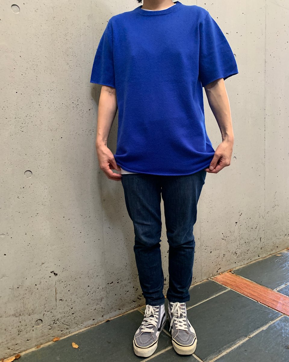 カシミアTシャツ ブルー - ¥38,500