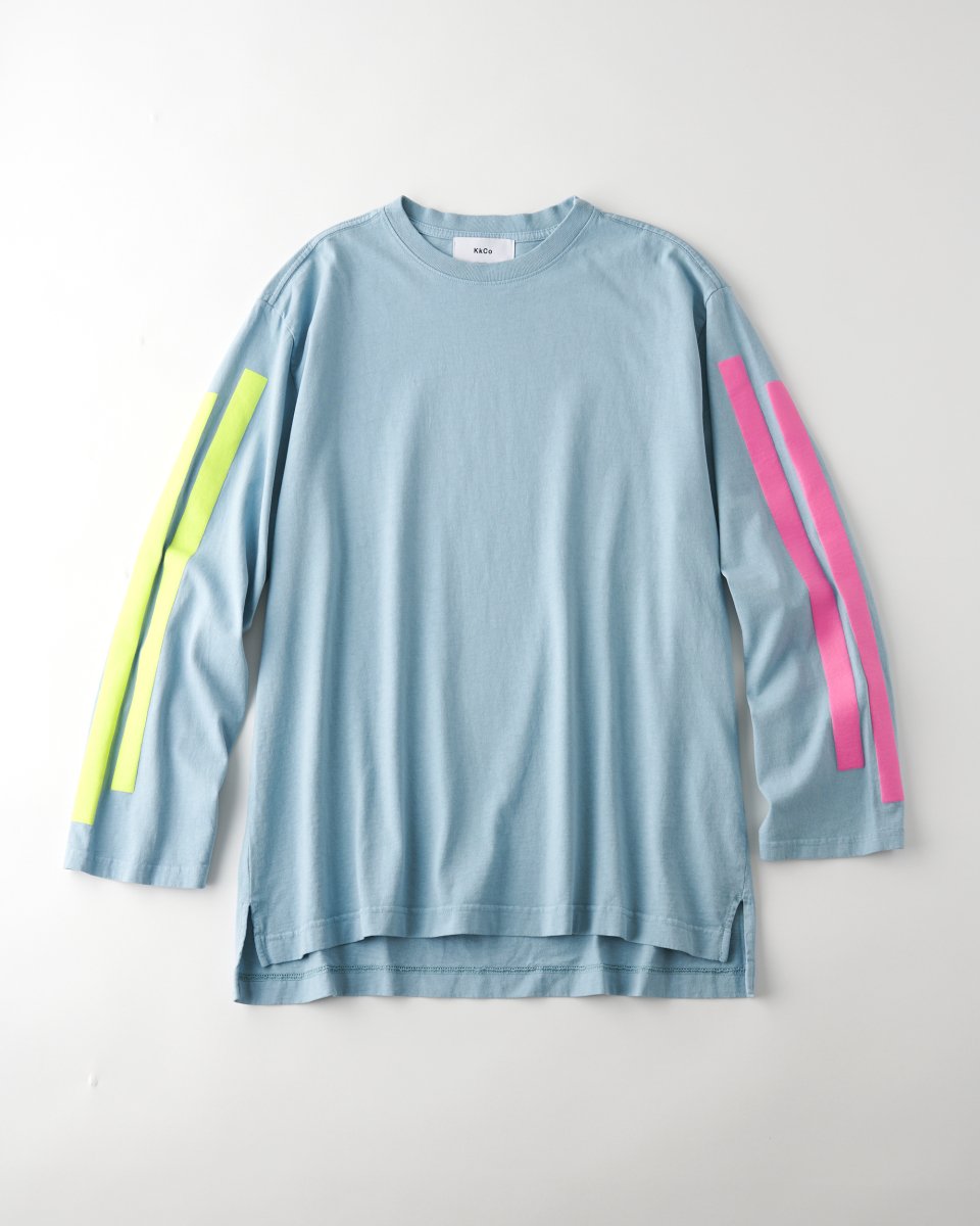 KkCoー2ラインロングTシャツ スモーキースカイーTHE SHEエクスクルーシブ - ¥17,600