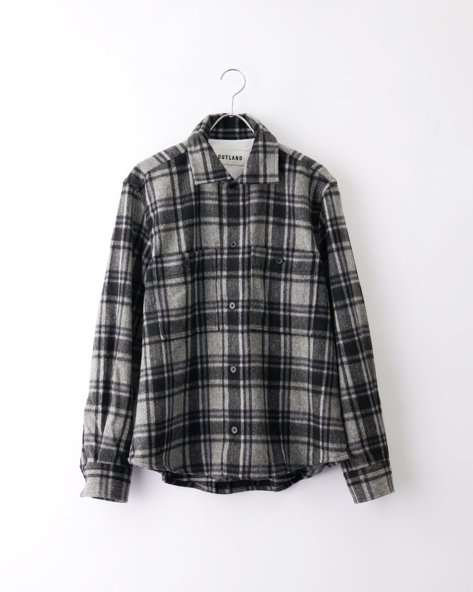 OUTLAND　HUNTERーチェックシャツ　グレー
 - ¥33,000