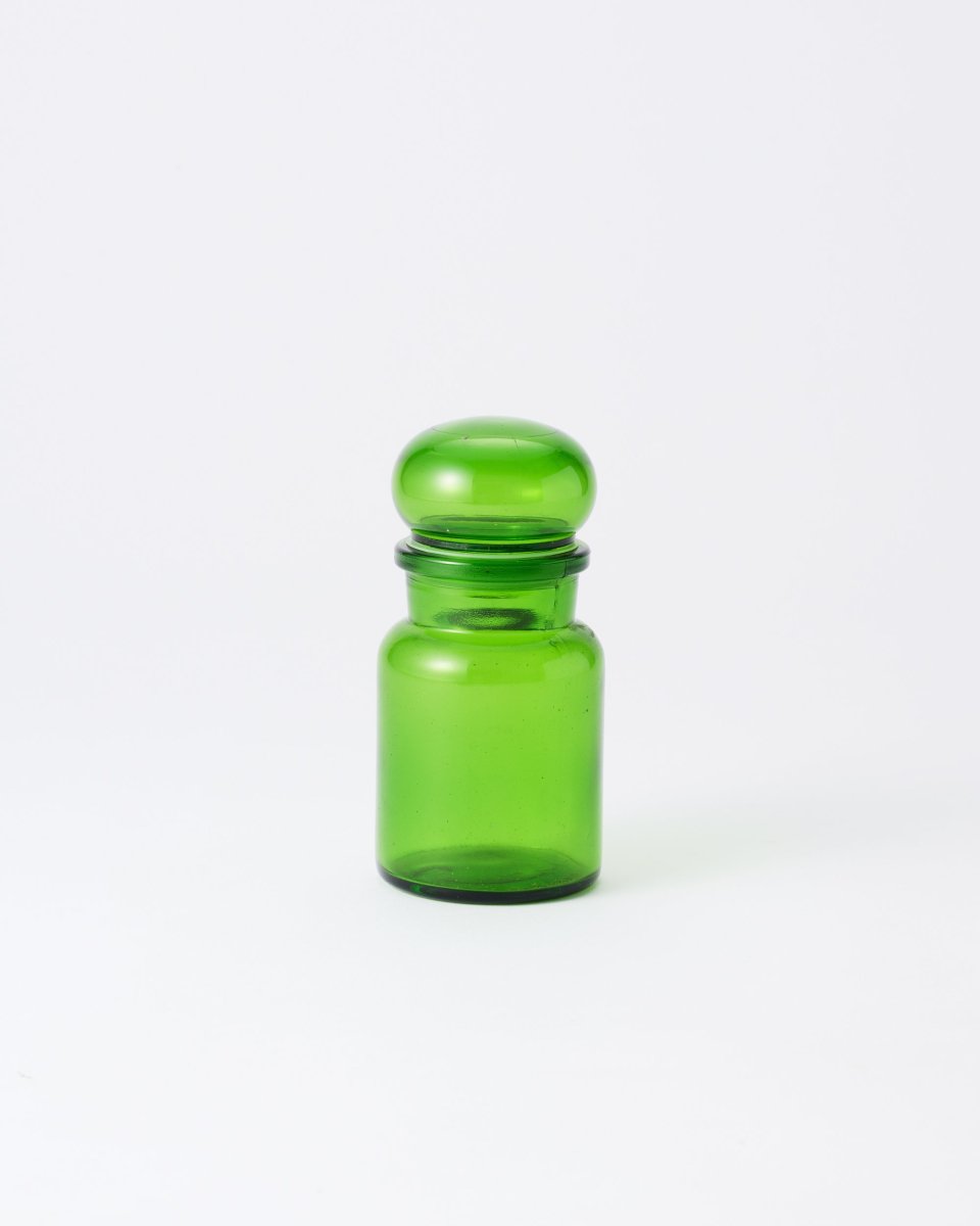 蓋付き瓶　クリアグリーン　ラウンドーSMALL - ¥3,300