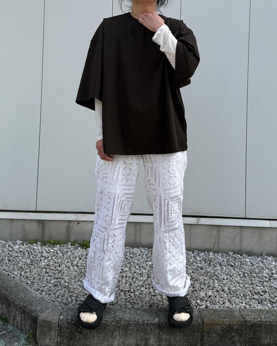 MAHAL　リバースアップリケパンツーピュアホワイト　 - ¥26,400