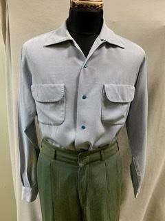 50s 水色 チェック ギャバジンシャツ ギャバシャツ ヴィンテージ 50s 水色 チェック ギャバジンシャツ ギャバシャツ ヴィンテージ