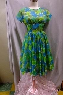 50s パニエつき ふわふわシフォン ドレス ヴィンテージ