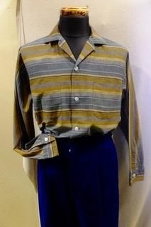50's オープンシャツ ロカビリー ヴィンテージ ボーダー 50's Unknown