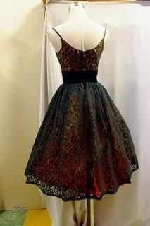 古着 アンティーク ビンテージ 50s USA トリコロールドレス ワンピース SPECIAL ITEM* 60's〜70's USA VINTAGE DOT PATTERNED LACE