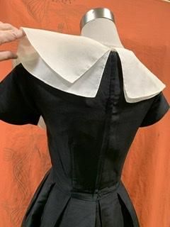 50s セーラー風 黒白 ワンピース パニエつき ヴィンテージ 50s セーラー風 黒白 ワンピース パニエつき ヴィンテージ
