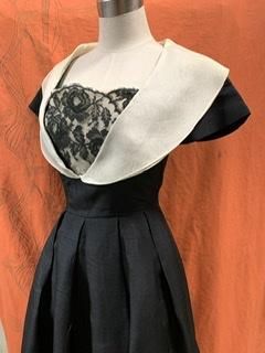 50s セーラー風 黒白 ワンピース パニエつき ヴィンテージ 50s セーラー風 黒白 ワンピース パニエつき ヴィンテージ