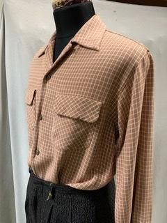 40s 50s vintage レーヨンギャバジンシャツ　ボックスシルエット 50s ヴィンテージ Arrow レーヨン ギャバジンシャツ ビンテージ