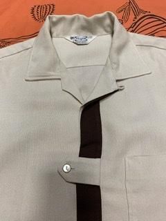 50s pilgrim ピルグリム 切替 ツートーン 半袖シャツ レーヨン