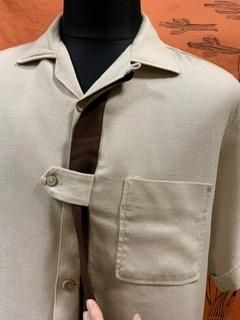 50s pilgrim ピルグリム 切替 ツートーン 半袖シャツ レーヨン