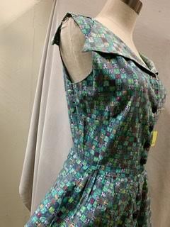 40s 50s 漢字プリント ワンピース ハワイアンドレス