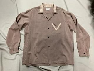 50s ツートーン切替 V字 カスリ織り ヴィンテージ ロカビリー