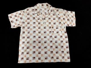 50s Van Heusen カスリ ブロックチェック 半袖シャツ ロカビリー 50s Van Heusen カスリ ブロックチェック 半袖シャツ ロカビリー