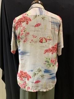 50s ちりめんレーヨン ハワイアンシャツ アロハシャツ ヴィンテージ