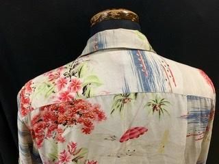 50s ちりめんレーヨン ハワイアンシャツ アロハシャツ 50s ちりめんレーヨン ハワイアンシャツ アロハシャツ