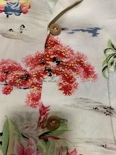 50s ちりめんレーヨン ハワイアンシャツ アロハシャツ 50s ちりめんレーヨン ハワイアンシャツ アロハシャツ