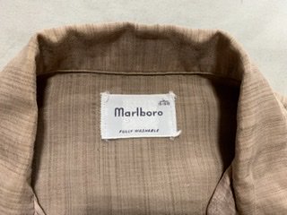 Marlboro 50s カスリ織り 矢印 ポケット切替 レーヨンシャツ