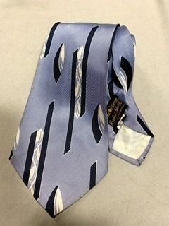 1940's ヴィンテージ ネクタイ 40s デッドストック 変わったデザイン ネクタイ 水色 紺色