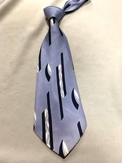 40s デッドストック 変わったデザイン ネクタイ 水色 紺色