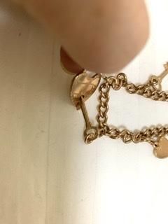 Vintage 2000 Chain Bracelet Linked Yellow Gold Tone Shiny