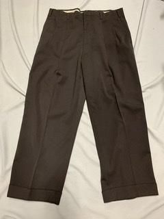 40s 50s チョコレートブラウン ギャバジン スラックス 40s 50s チョコレートブラウン ギャバジン スラックス