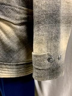 50s paddle and saddle シャドーチェック ウール ジャケット