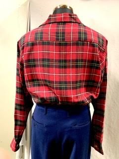 【60s】vintage Golden Key タータンチェック レーヨンシャツ 古着 60s Golden Key 好配色 タータン チェック ボックス