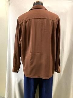 60sビンテージレーヨンシャツ ブラウン 茶 ギャバ50s d70fd3092f78bf3e848d0b4150694e