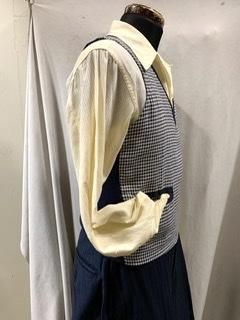 40s 50s ツートーン切替 ギャバベスト チェック プルオーバー 40s 50s ツートーン切替 ギャバベスト チェック プルオーバー