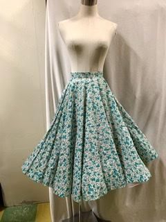 50s 蝶々 全円 サーキュラースカート サーキュラー スカート