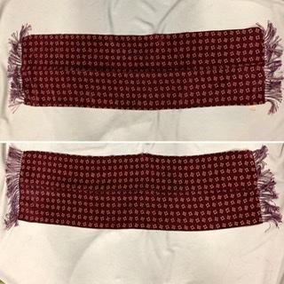 40s 50s 大胆な柄 レーヨン ストール ヴィンテージ Currir 紺赤