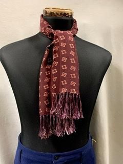 40s CISCO 小紋ふう レーヨン ストール ワインレッド 40s CISCO 小紋ふう レーヨン ストール ワインレッド