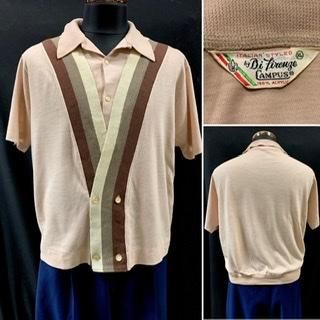 50s Vintage半袖COTTONシャツ men's 半袖シャツ - 古着屋サマンサ