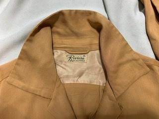40s 50s Rivera リブシャツ ハンドステッチ ギャバシャツ