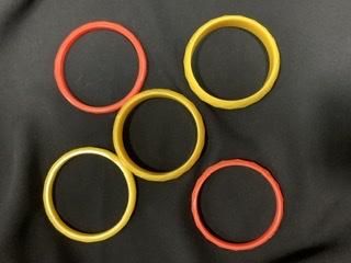 60s 細 黄色 バングル ブレスレット ヴィンテージ used