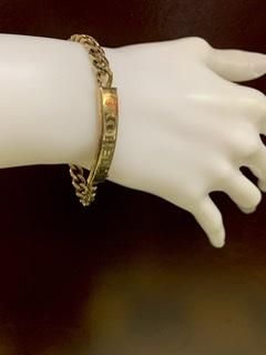 50s ゴールド IDブレスレット ミリタリーブレスレット ヴィンテージ