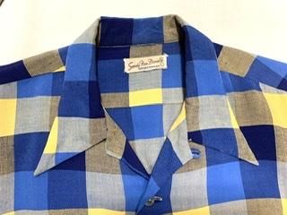 40s 50s ロングポイント レーヨンシャツ Sandy Mac Donald