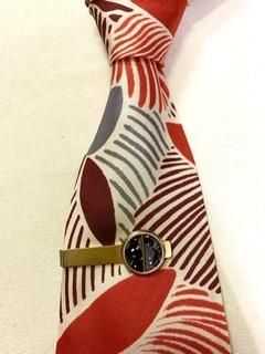 50s 黒 ネクタイピン SWANK 黒 スターバースト グリッター