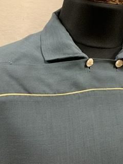 50s 切替ピーターパンシャツ La Scala モスグリーン 黄色 50s 切替ピーターパンシャツ La Scala モスグリーン 黄色