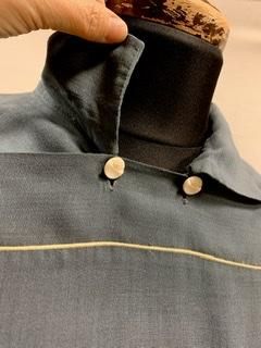 50s 切替ピーターパンシャツ La Scala モスグリーン 黄色 50s 切替ピーターパンシャツ La Scala モスグリーン 黄色