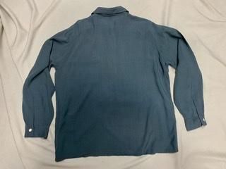 50s 切替ピーターパンシャツ La Scala モスグリーン 黄色 50s 切替ピーターパンシャツ La Scala モスグリーン 黄色