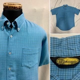 60s DAVINCI ボタンダウン 半袖シャツ BDシャツ ヴィンテージ